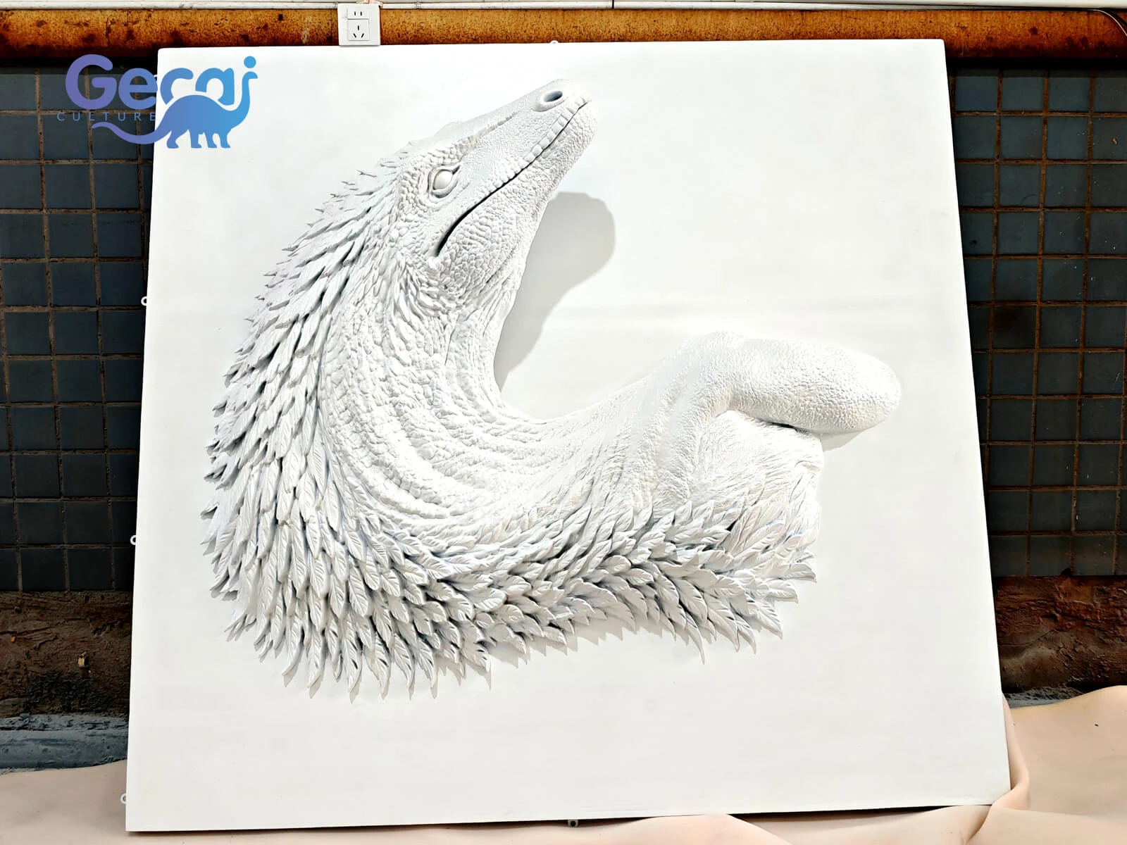 Fiberglass Dinosaur Head Sculpture Decoration