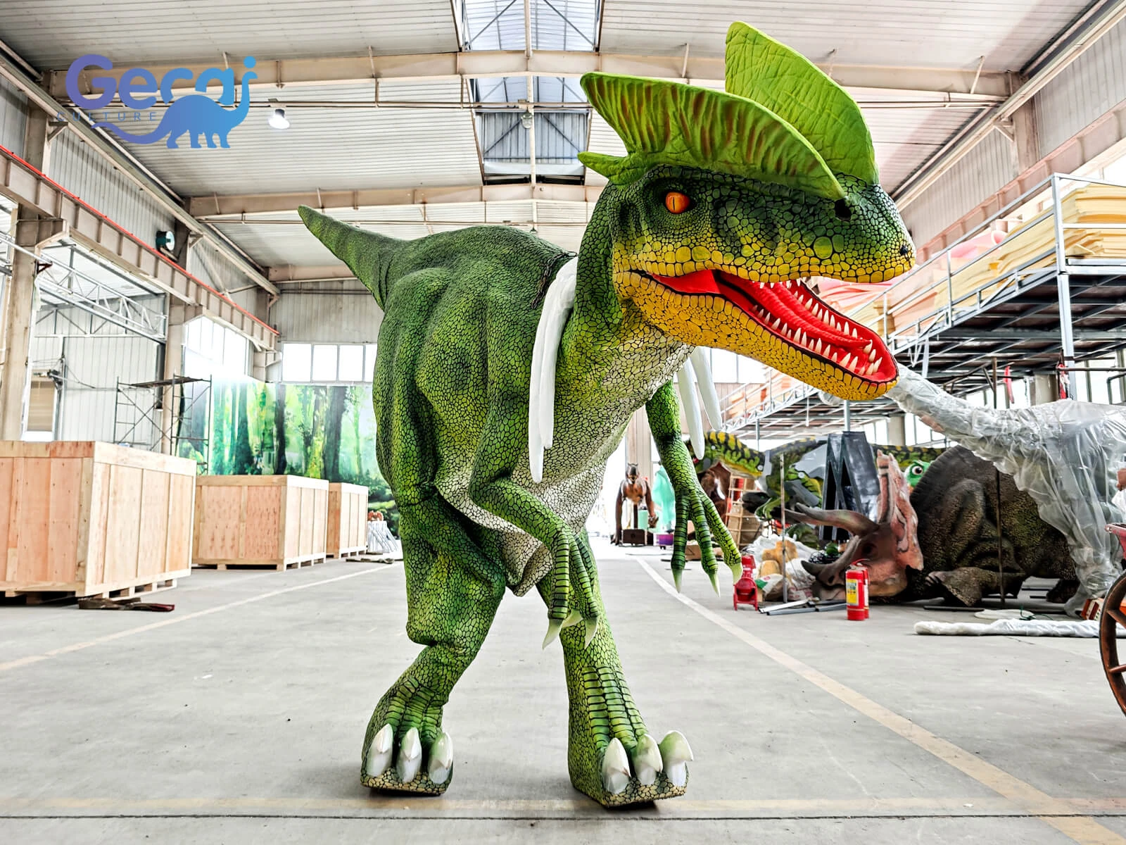 Dilophosaurus Dinosaur Suit Costume is a realistic and immersive performance costume designed for events, theme parks, exhibitions, promotional activities, and entertainment shows. Featuring the Dilophosaurus’s distinctive head crest, detailed skin textures, realistic dinosaur appearance, and flexible body design, this...
