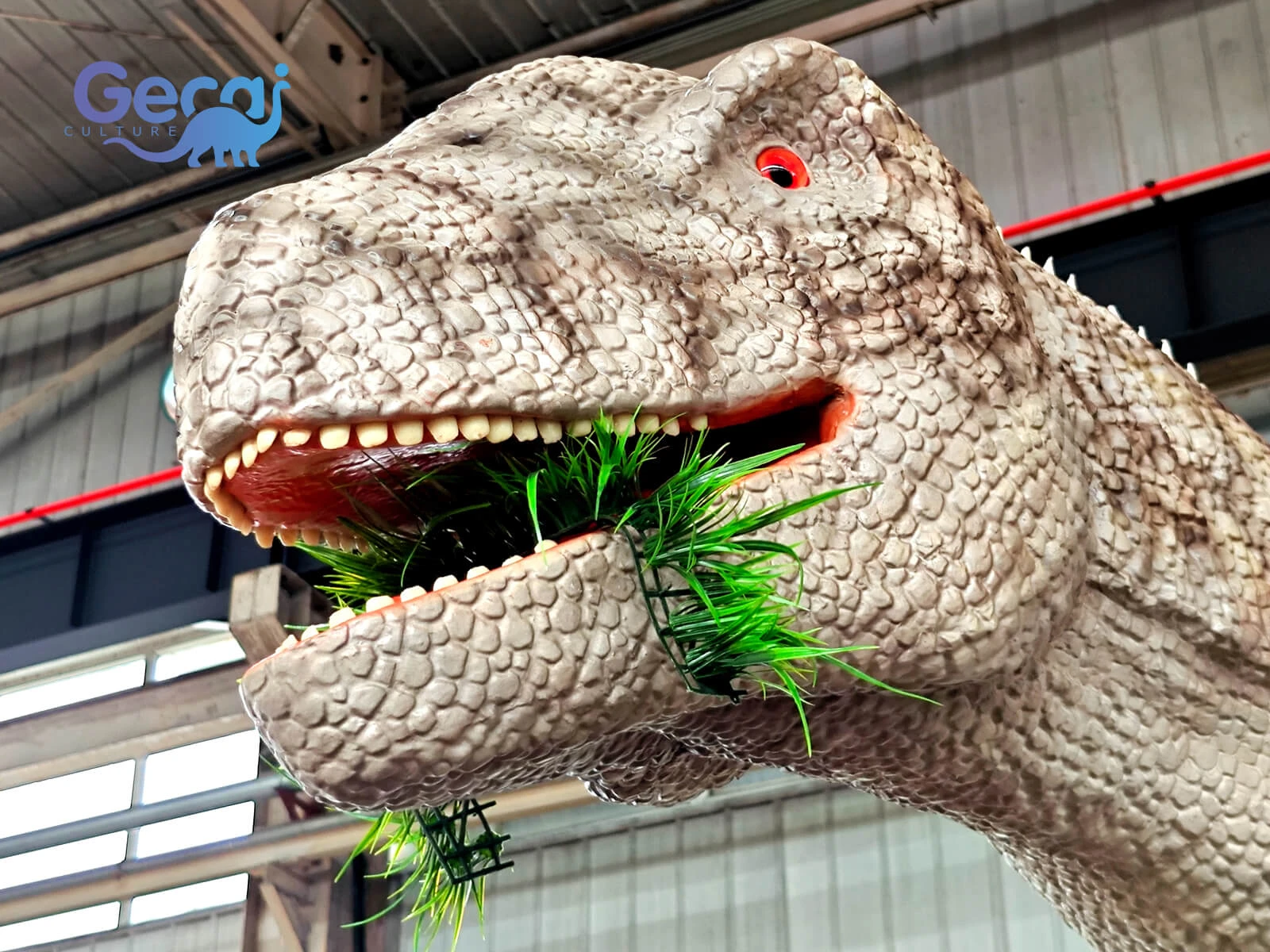 Giant animatronic Argentinosaurus for outdoor display, featuring realistic details and movements. Custom size, color, actions and effects available.