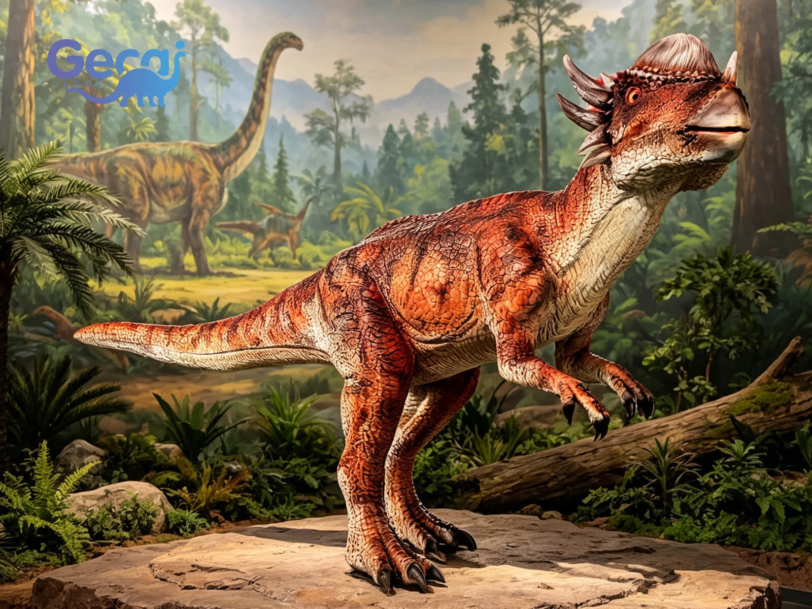 Animatronic Stygimoloch Dinosaur Model
