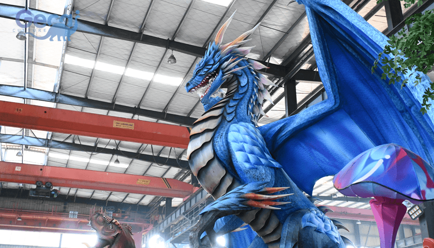 Custom Animatronic Blue Dragon