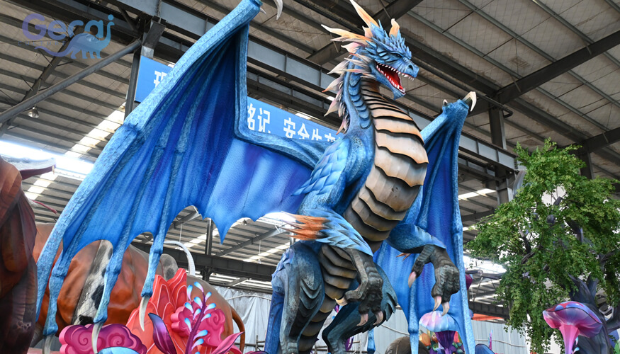 Custom Animatronic Blue Dragon