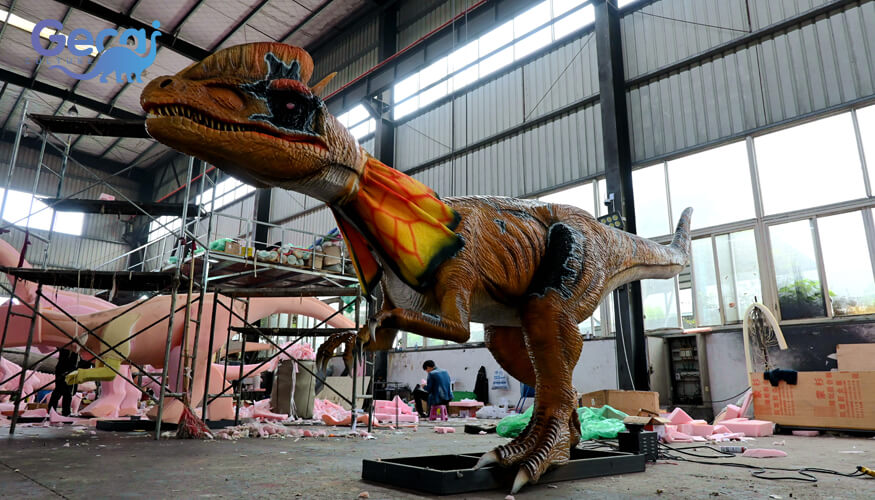 Life Size Animatronic Dilophosaurus Statue for Park-Animatronic ...