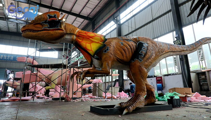 Life Size Animatronic Dilophosaurus Statue for Park-Animatronic ...