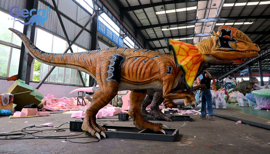 Life Size Animatronic Dilophosaurus Statue for Park-Animatronic ...