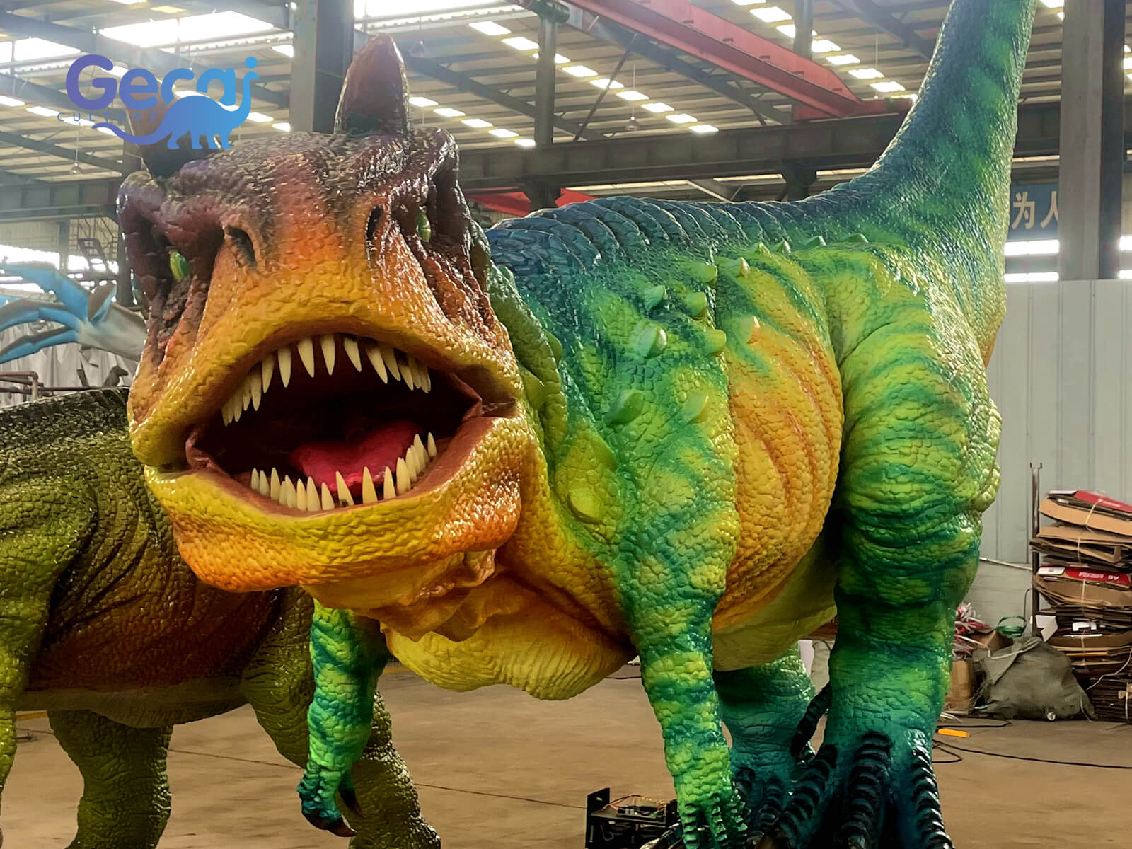 Life Size Theme Park Animatronic Carnotaurus for Sale