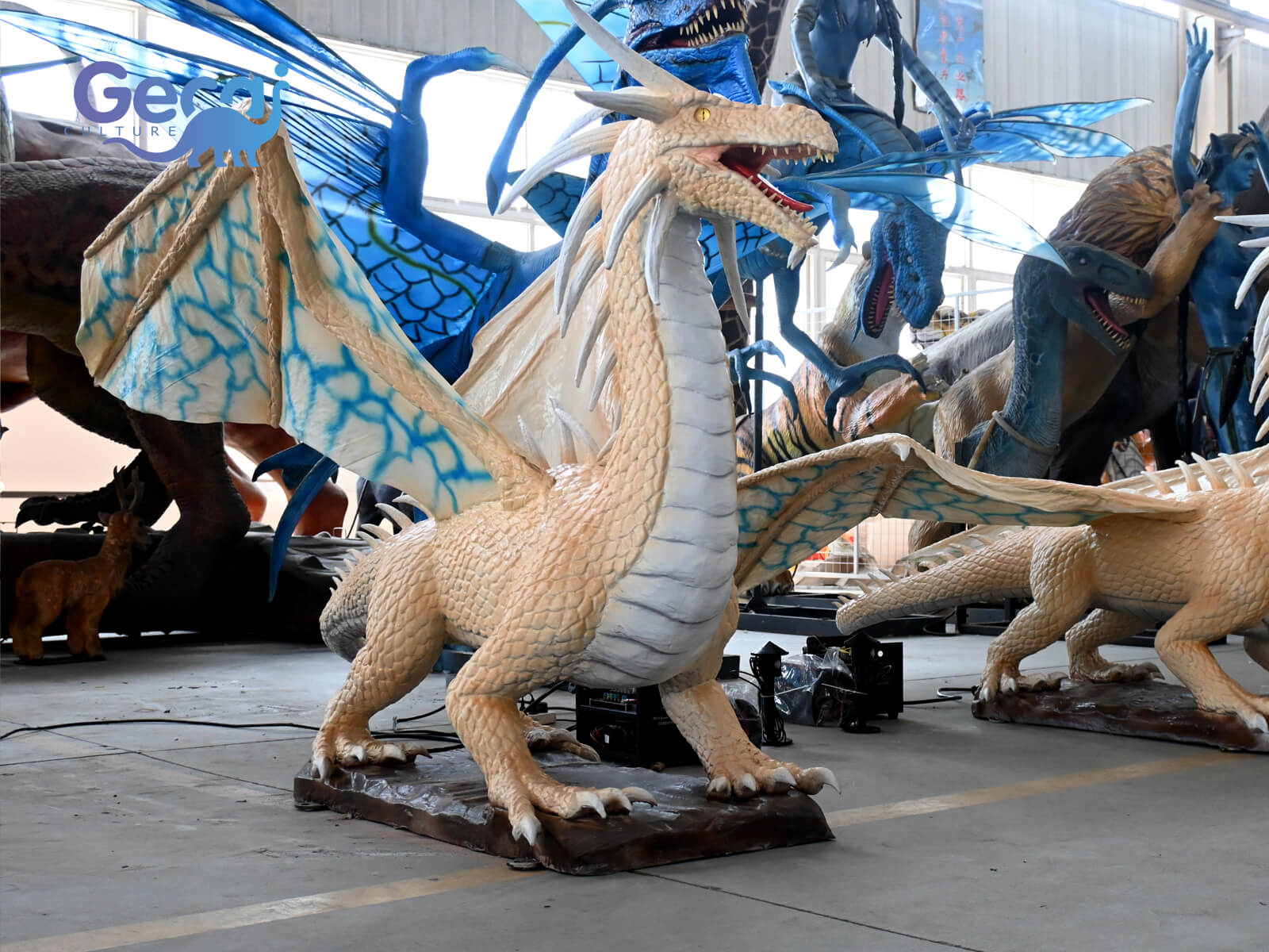 Outdoor Animatronic Flying Dragon Statue for Park