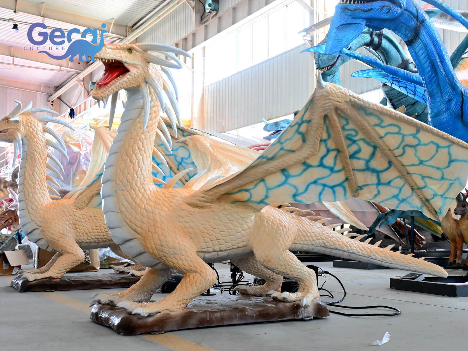 Outdoor Animatronic Flying Dragon Statue for Park