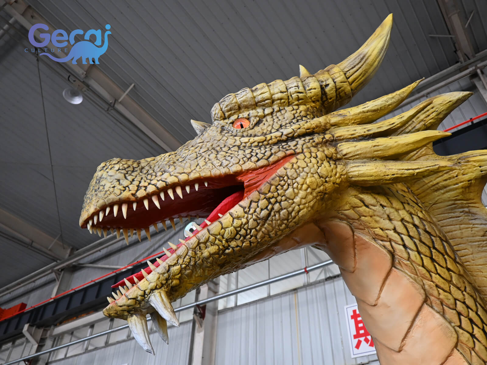 Giant Animatronic Brown Dragon for Park