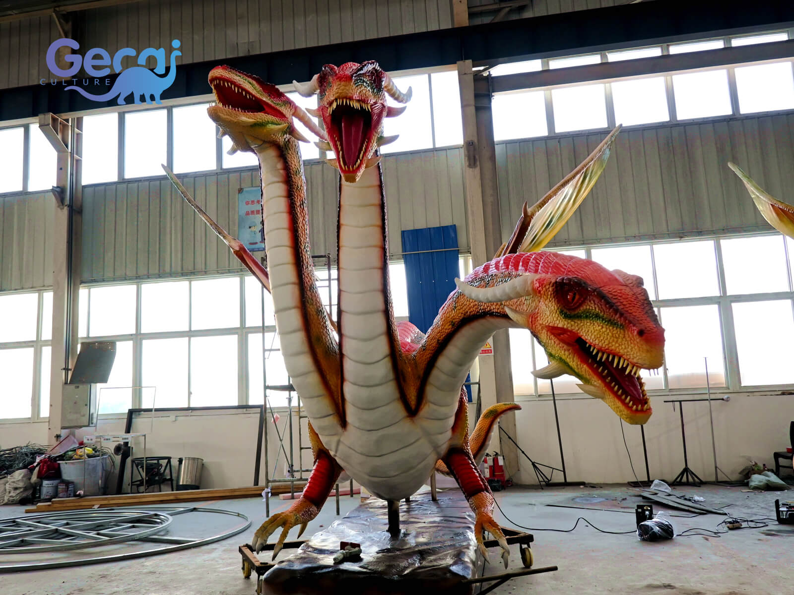 Three Head Sea Dragon Animatronic Statue for Sale