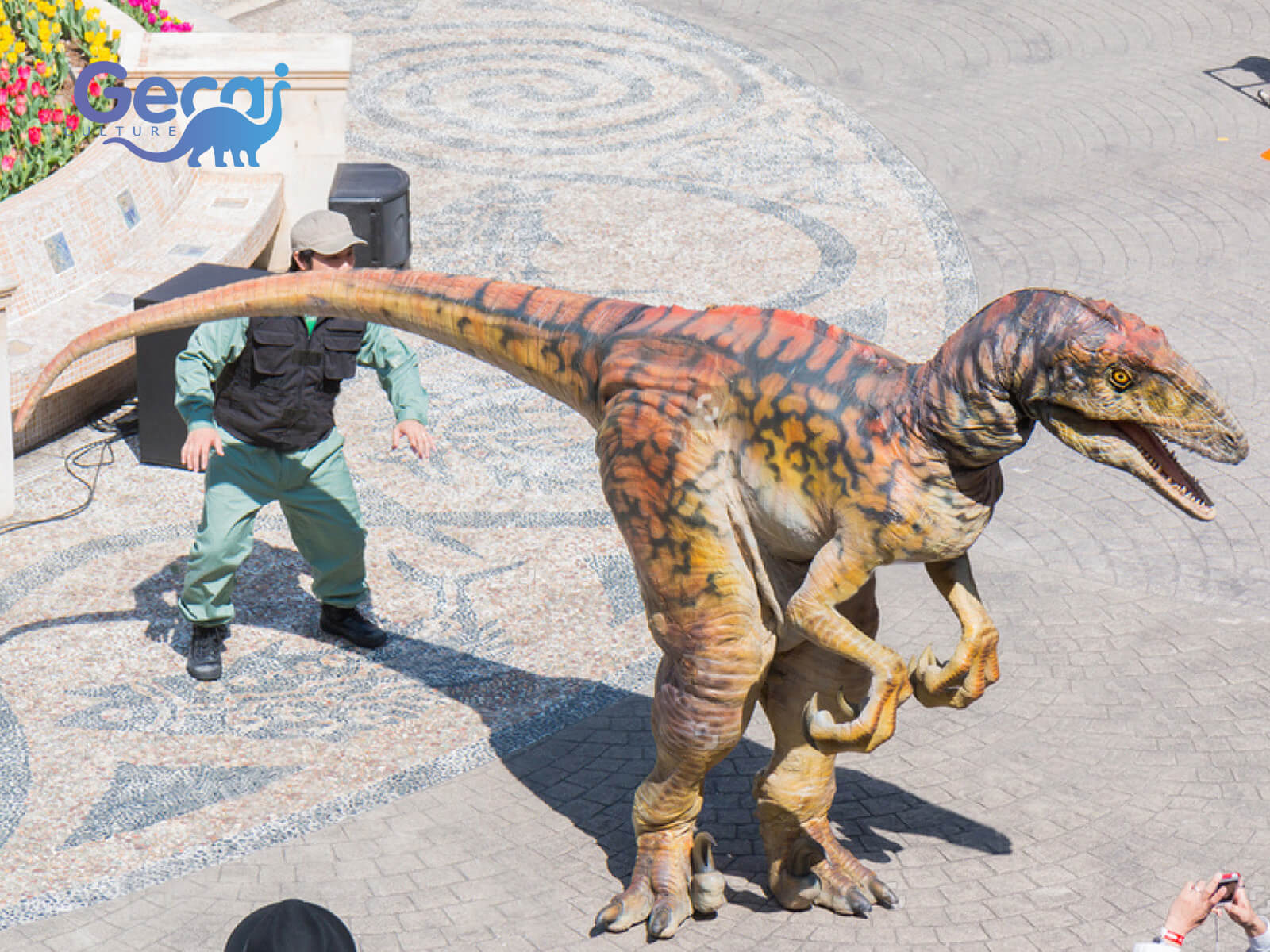 Realistic Raptor Hidden Legs Costume for Events