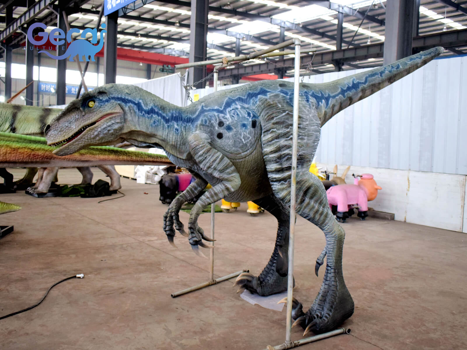 Realistic Visible Legs Velociraptor Costume