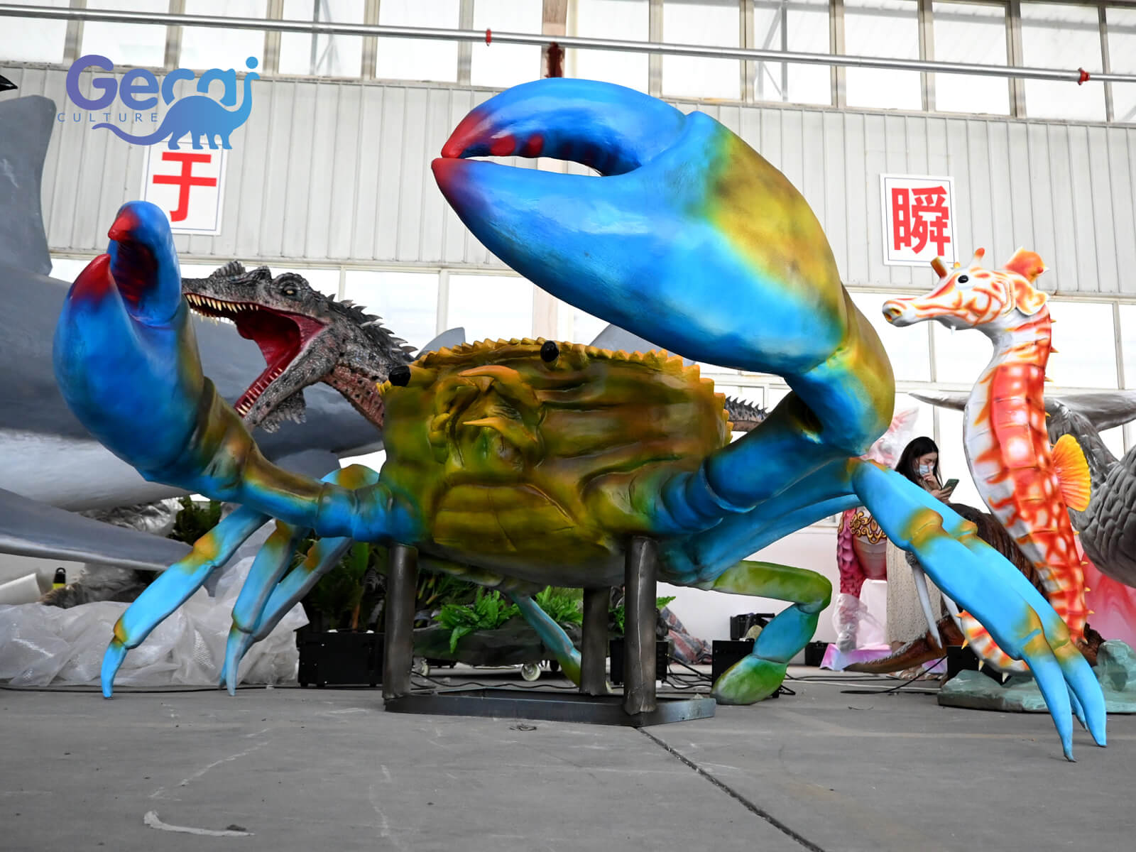 Colorful Life Size Animatronic Crab for Sale