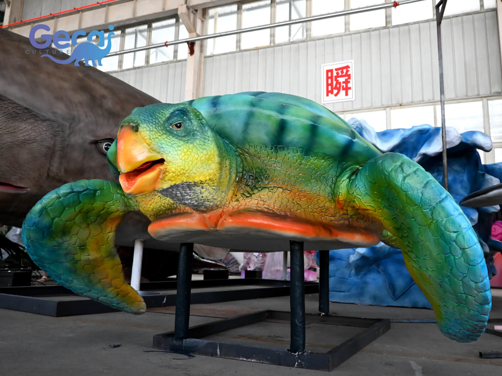 Animatronic Green Sea Turtle Life Size Statue for Sale