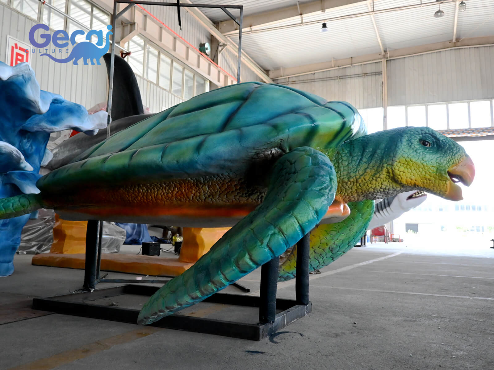 Animatronic Green Sea Turtle Life Size Statue for Sale
