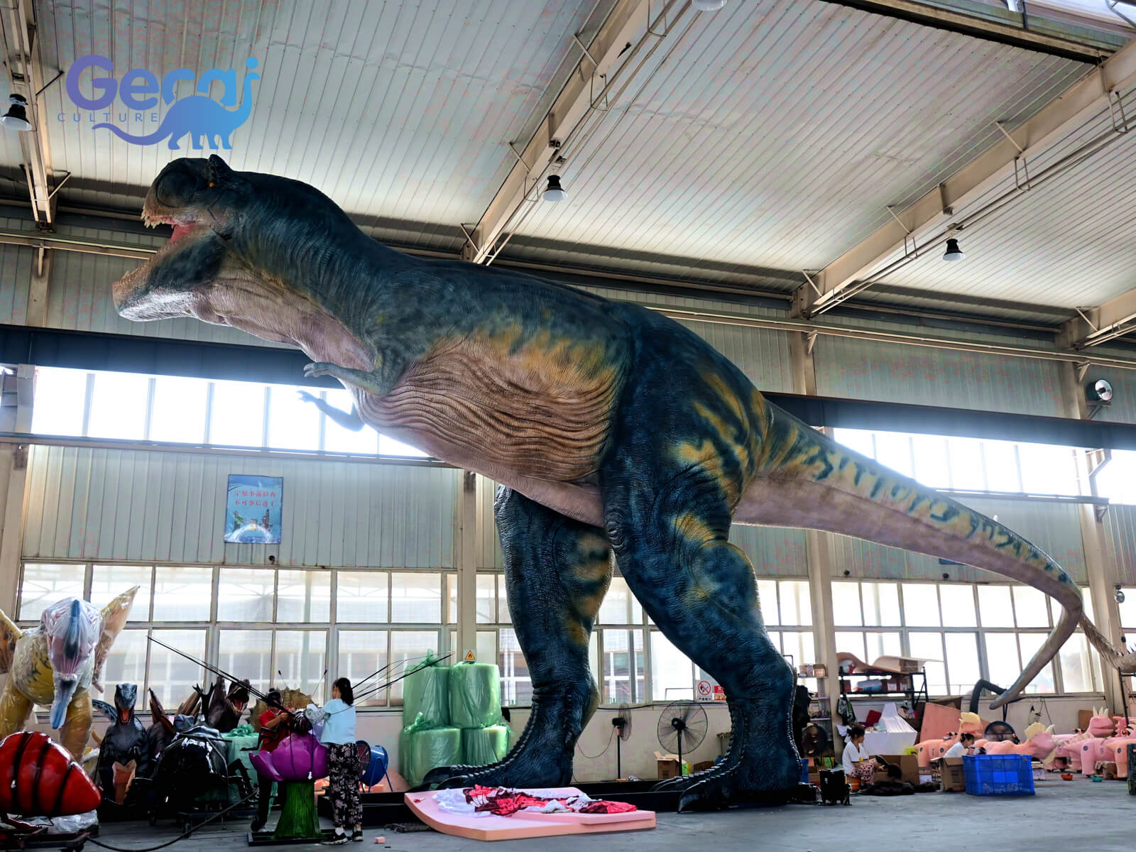 Realistic Animatronic Dinosaur T-Rex for Jurassic Theme Parks