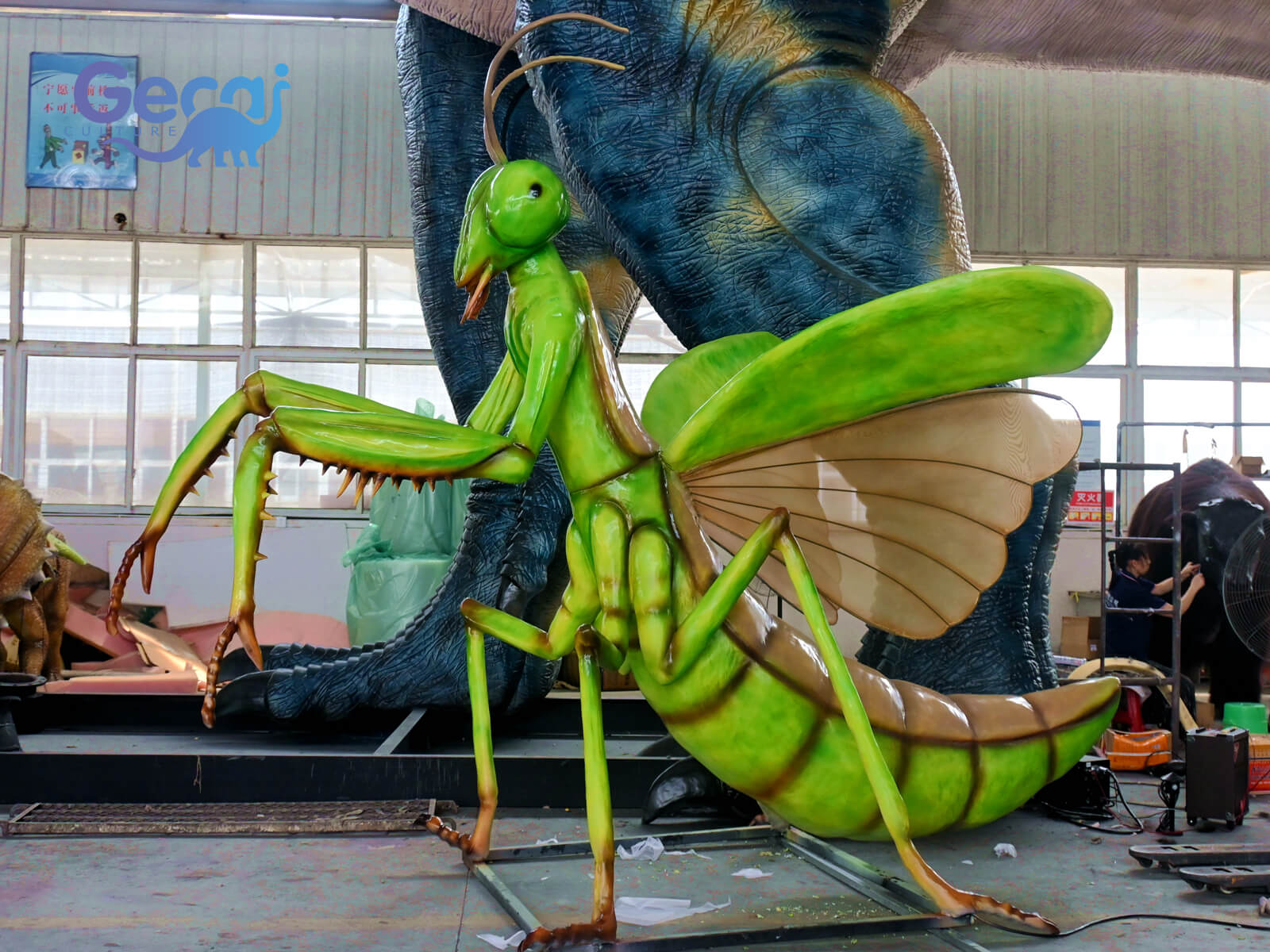 Green Realistic Animatronic Mantis for Sale