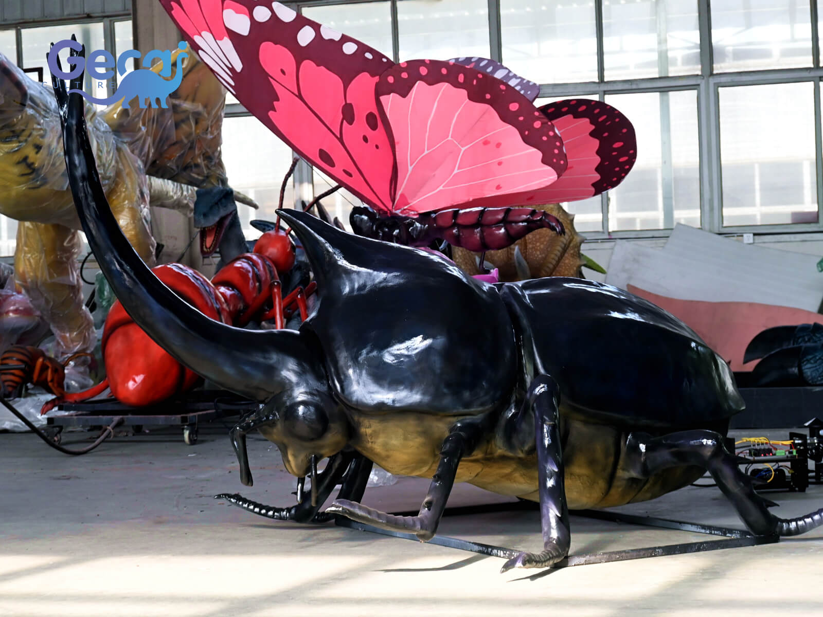 Rhinoceros Beetle Animatronic Statue for Sale