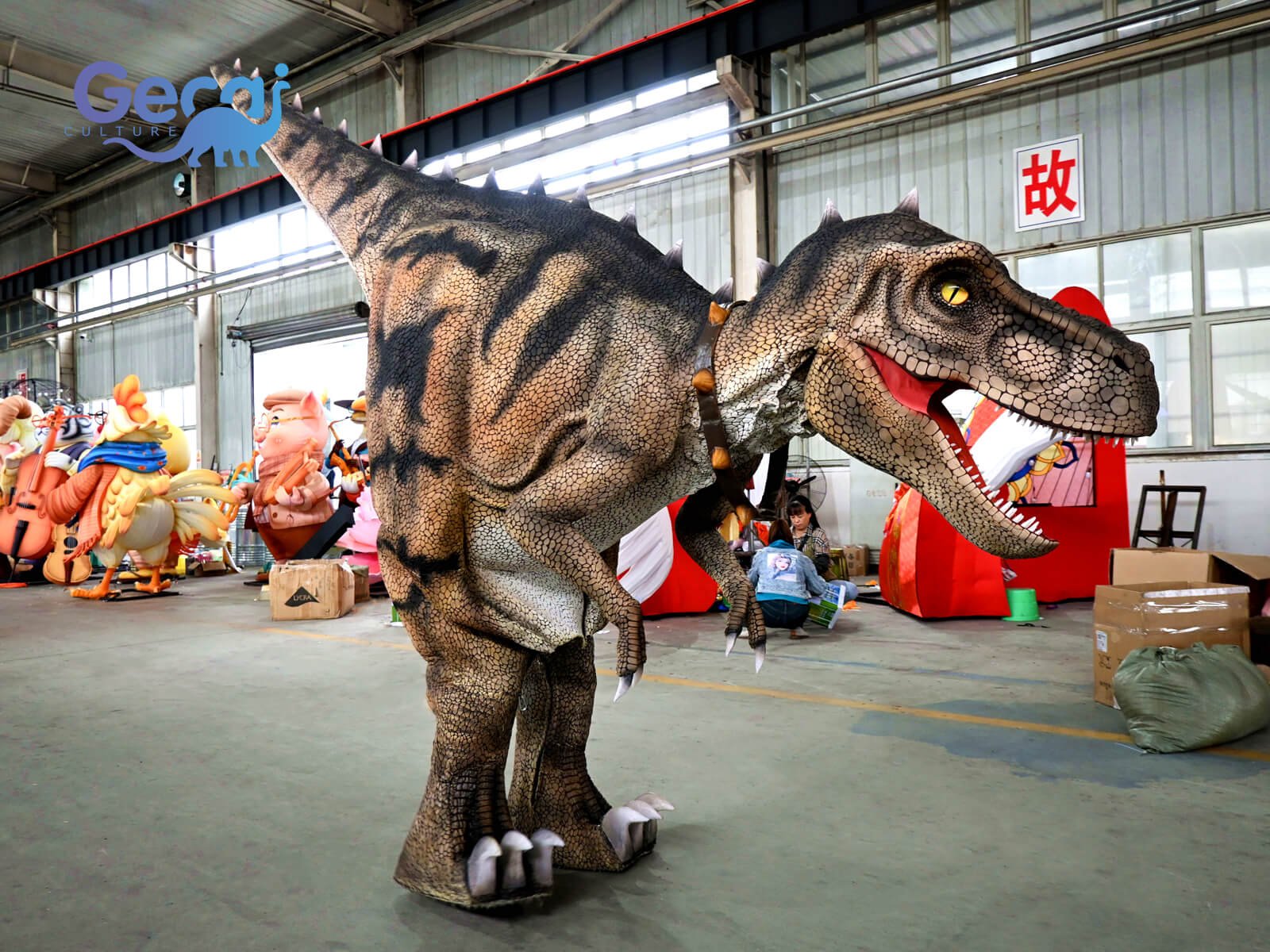 Life Size Vivid Trex Dinosaur Costume