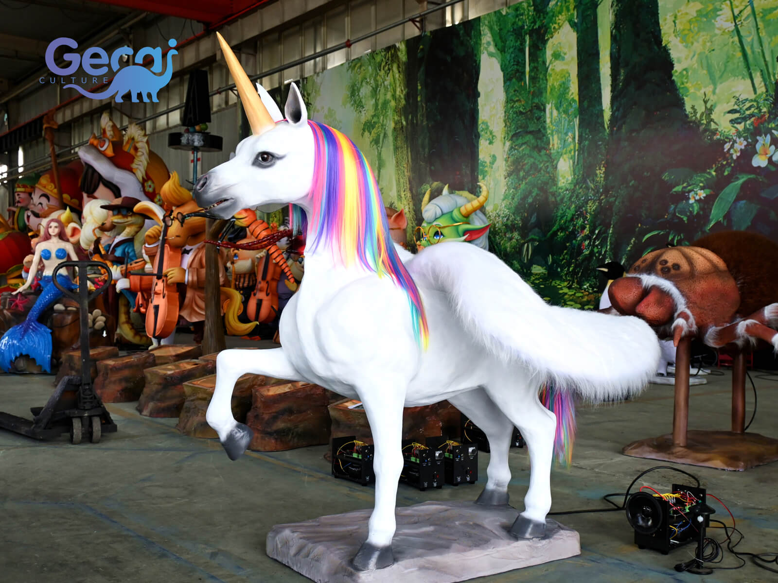 Custom Cartoon Animatronic Unicorn for Park