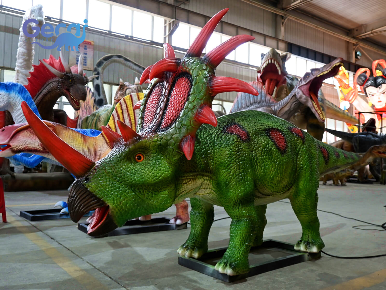 Dinosaur Park Lifelike Animatronic Styracosaurus