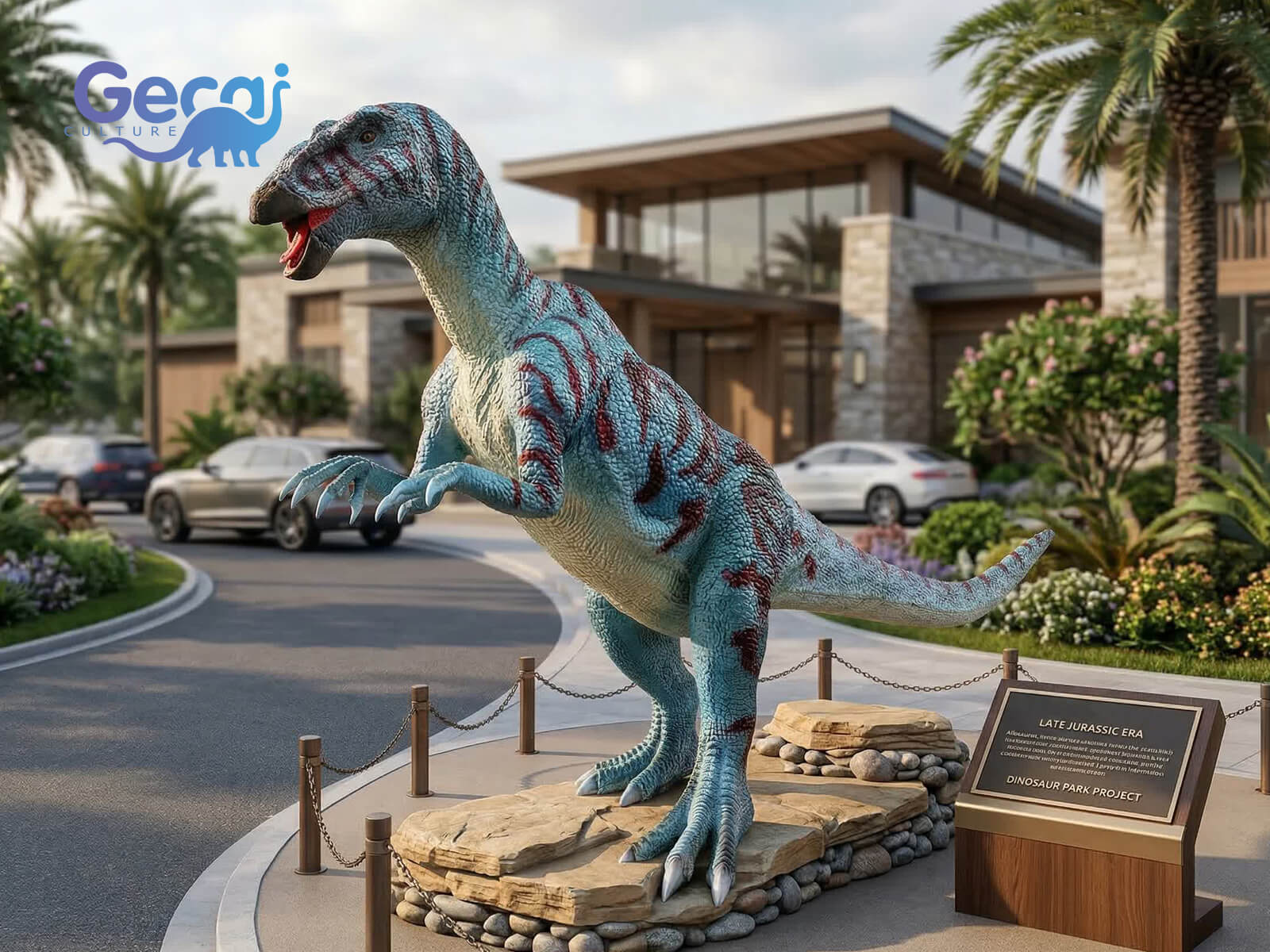 Animatronic Edmontosaurus Model for Park