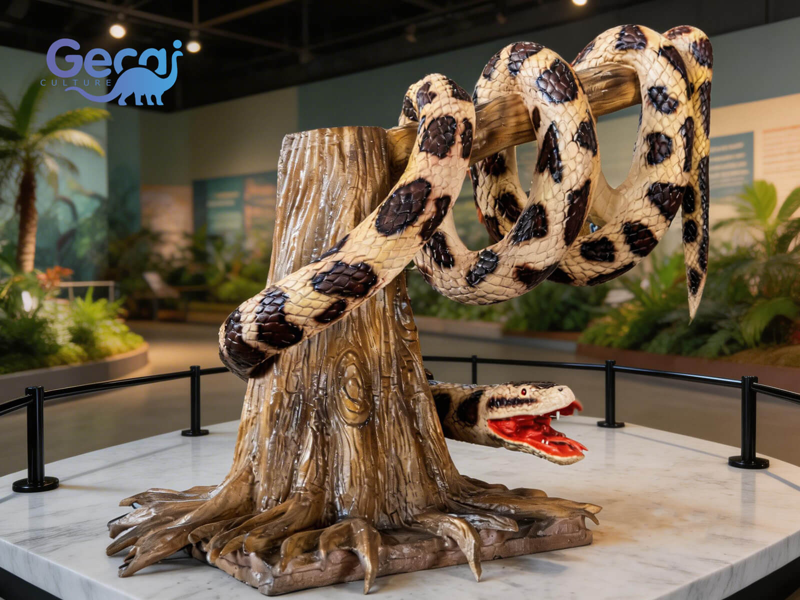 Realistic Animatronic Python Snake for Zoo