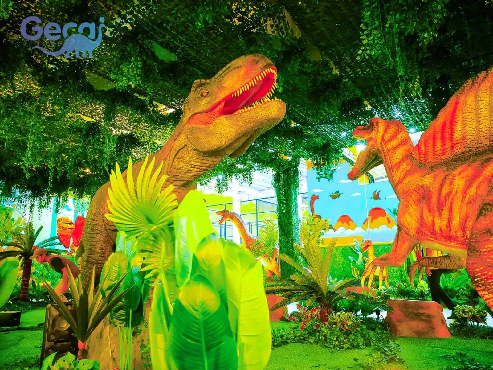 Indoor Dinosaur Park in Indonesia