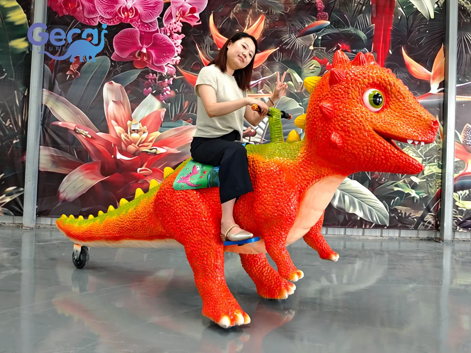 Cute Gliding Dinosaur Scooter for Park