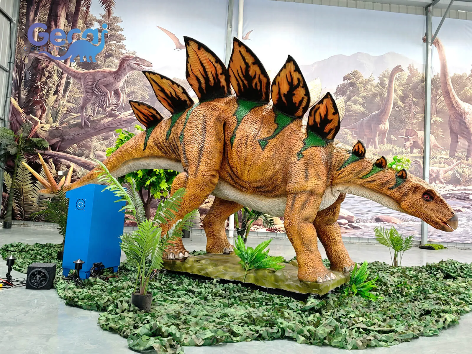 Lifelike Servo Motor Animatronic Stegosaurus