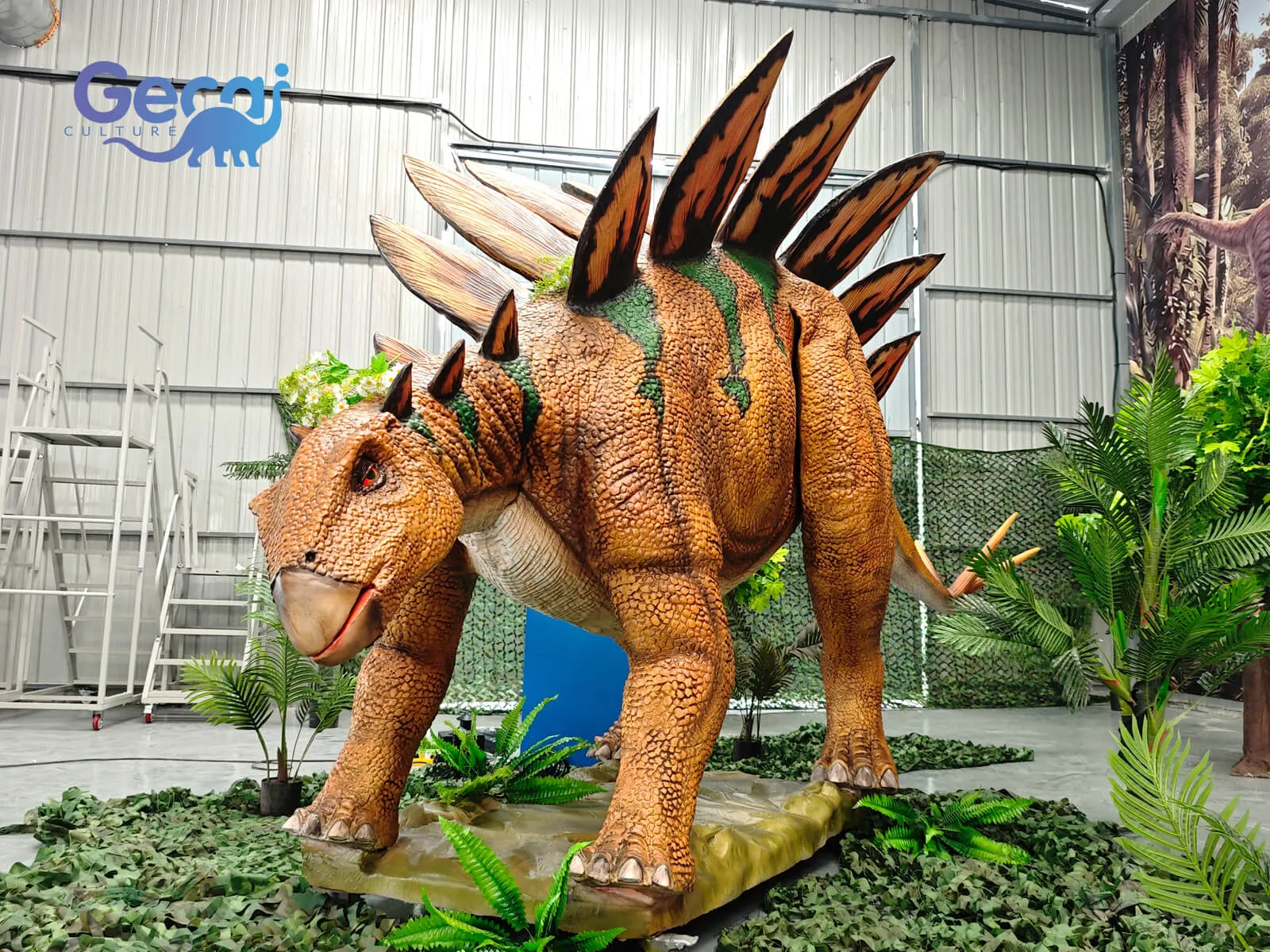 The Lifelike Servo Motor Animatronic Stegosaurus is a premium dinosaur attraction designed for theme parks, museums, exhibitions, and educational venues. Featuring the Stegosaurus's iconic double row ...