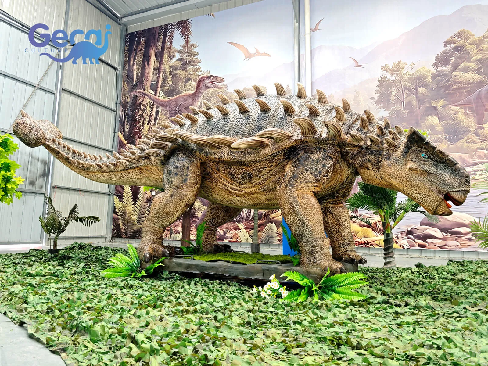 The Realistic High Standard Ankylosaurus is a premium dinosaur attraction designed for theme parks, museums, exhibitions, and educational venues. Featuring the Ankylosaurus's heavily armored body, dis...