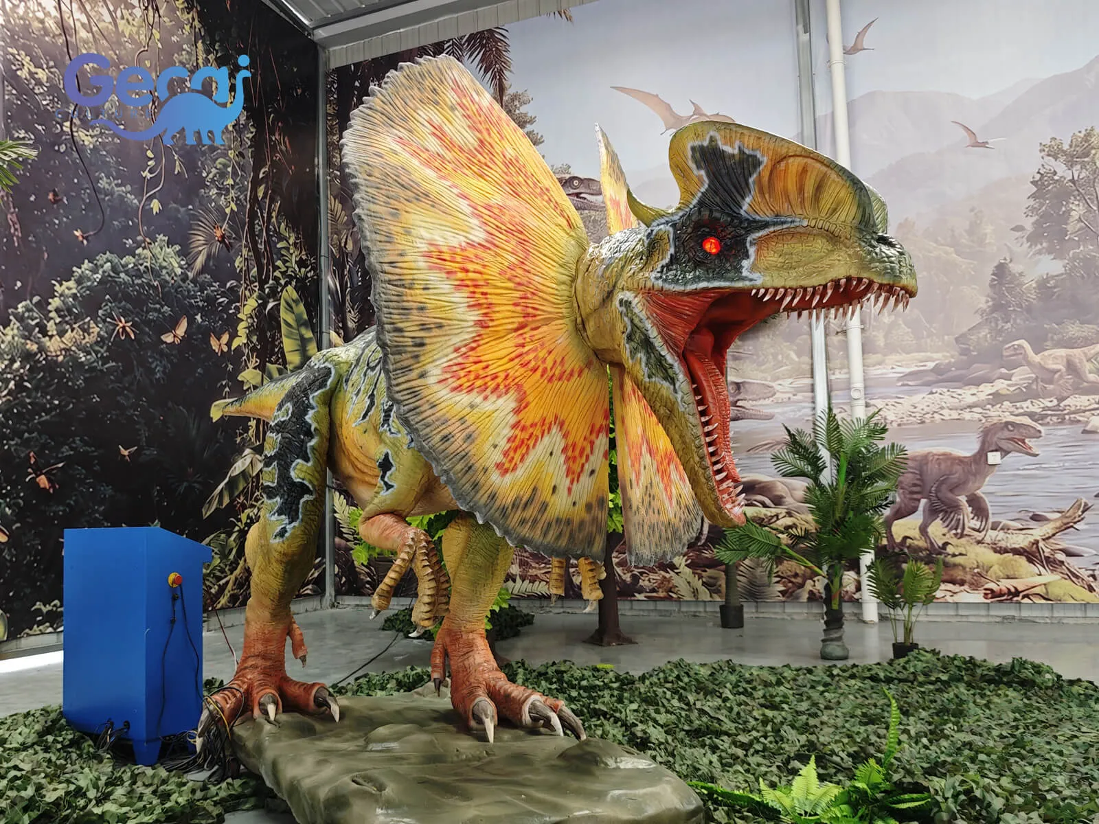 High Standard Animatronic Dilophosaurus for Park