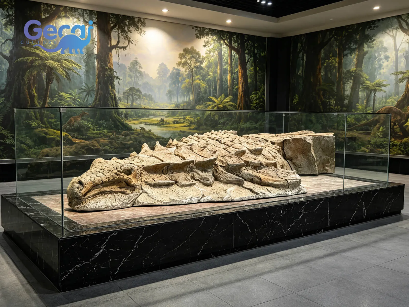 Ankylosaurus Dinosaur Fossil Replica for Park