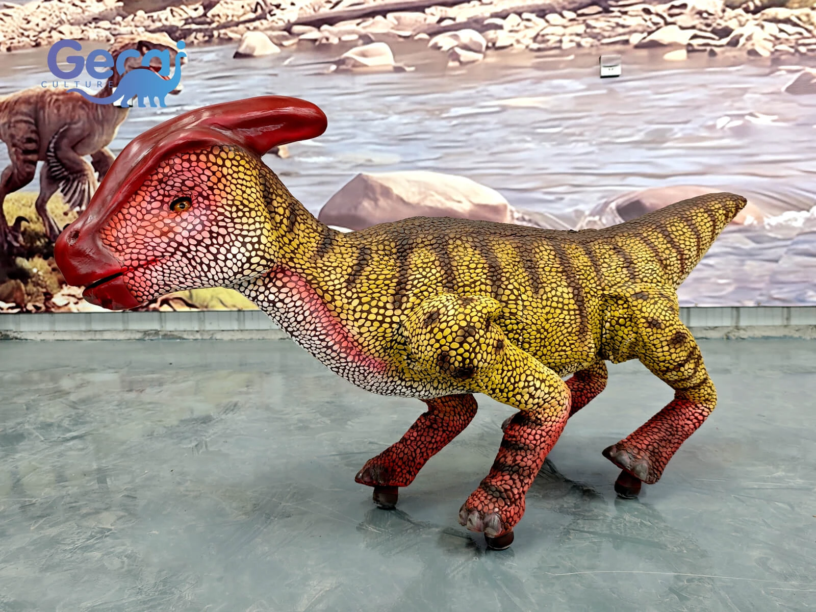 Custom Robot Parasaurolophus for Event is an interactive dinosaur attraction designed for exhibitions, festivals, promotional events, shopping malls, and family entertainment venues. Featuring the Parasaurolophus's iconic long cranial crest, detailed textures, and friendly robotic appearance, this model combines prehis...