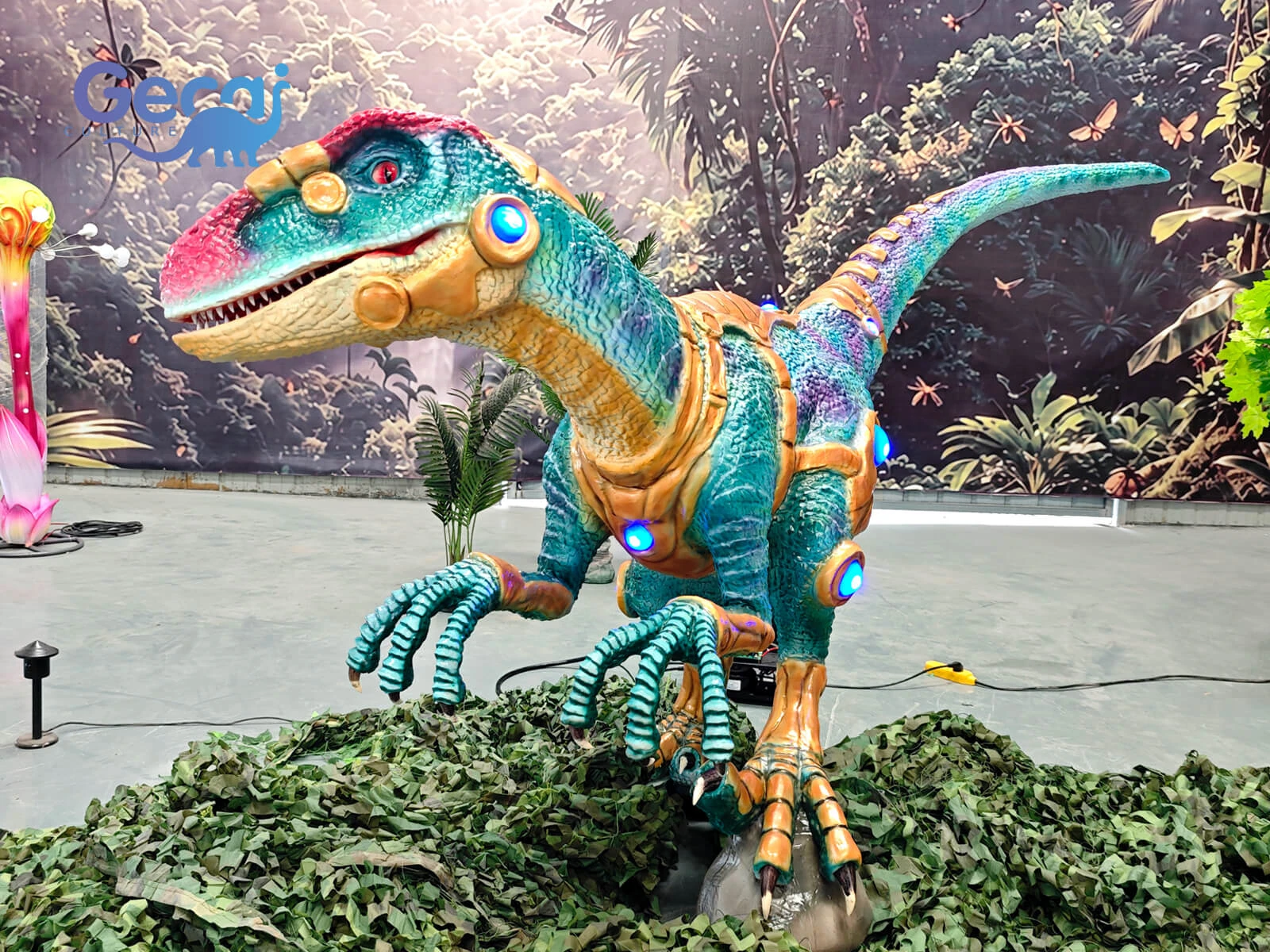 Custom Animatronic Mecha Velociraptor for Theme Parks
